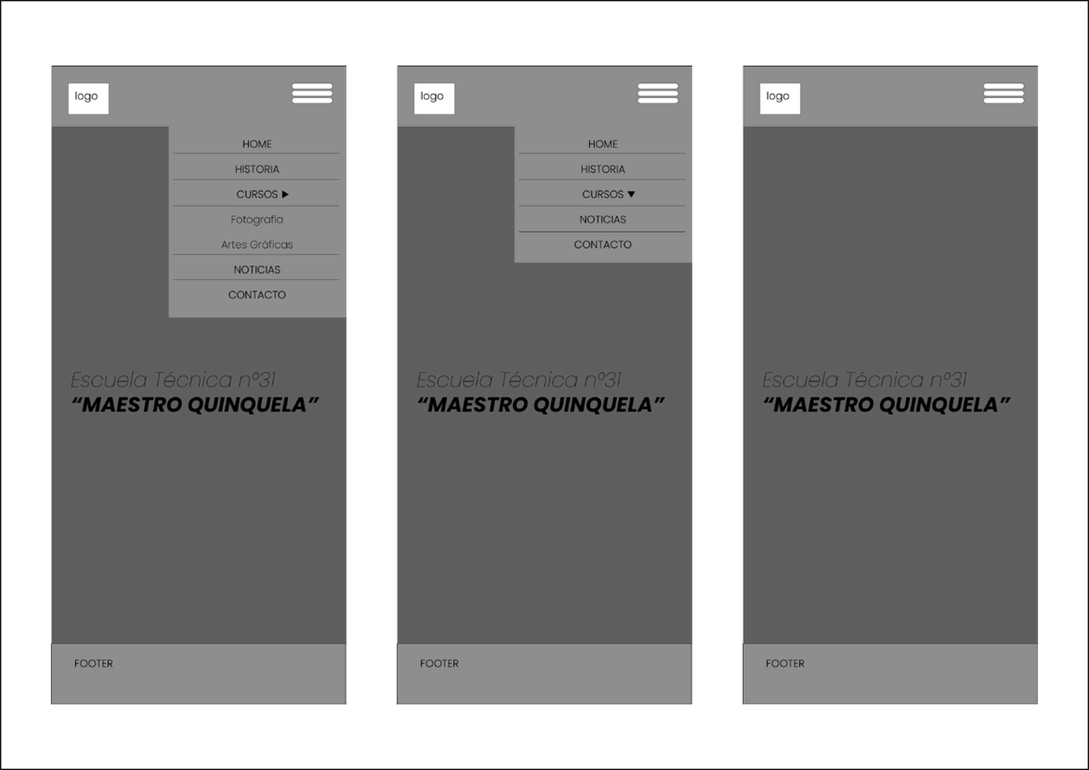 imagen  proceso sobre seccion home y menu