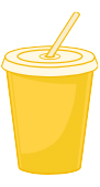 vaso plastico amarillo reciclados