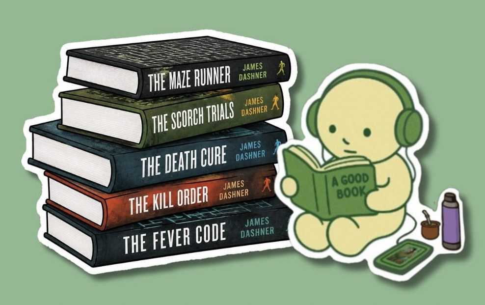 libros mzae runner con un muñerco verde