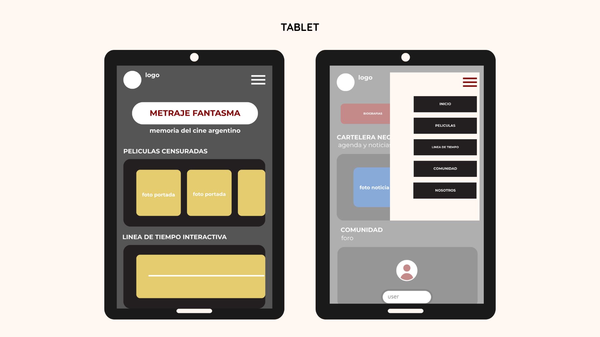 Pantalla tablet