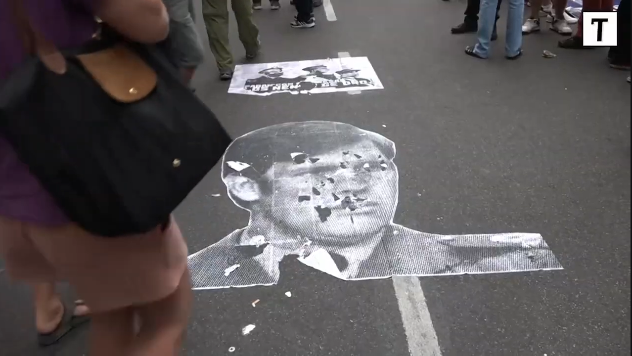 Intervenciones visuales en protestas por la memoria