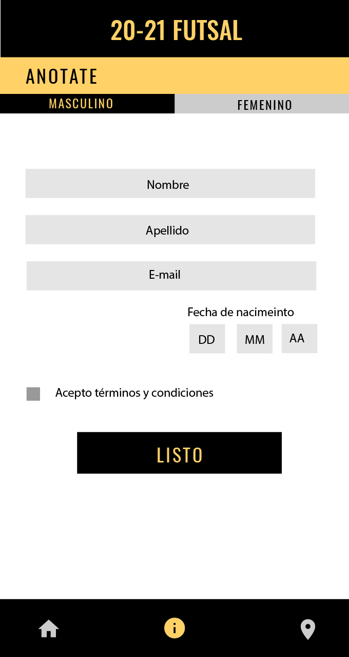 mapa de la app