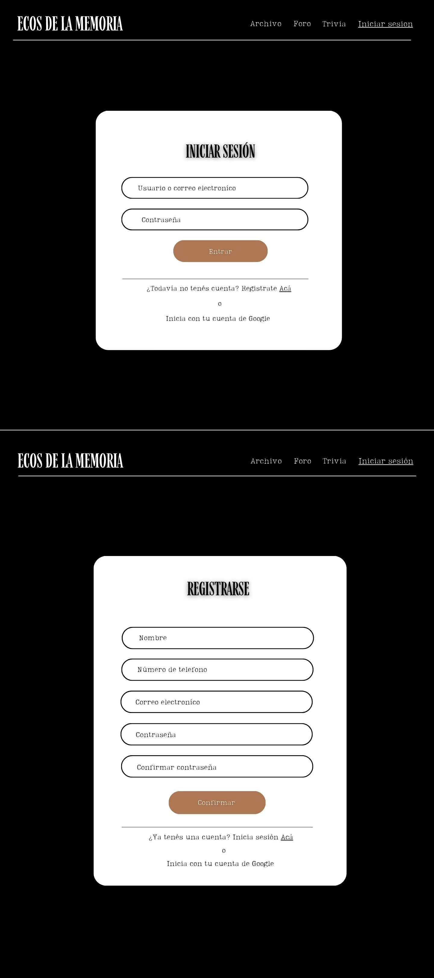 Prototipo Desktop webapp